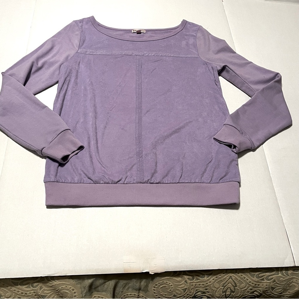 Juicy Couture Womens SZ Medium Tulip Purple Long Sleeve Shirt Top Sweatshirt Y2K